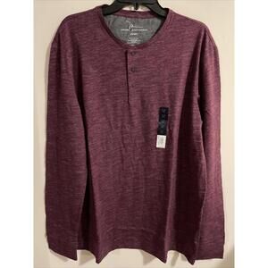 Marc Anthony Luxury Mens 2xl Slim Fit Burgundy Long Sleeved Shirt NWT! A2130